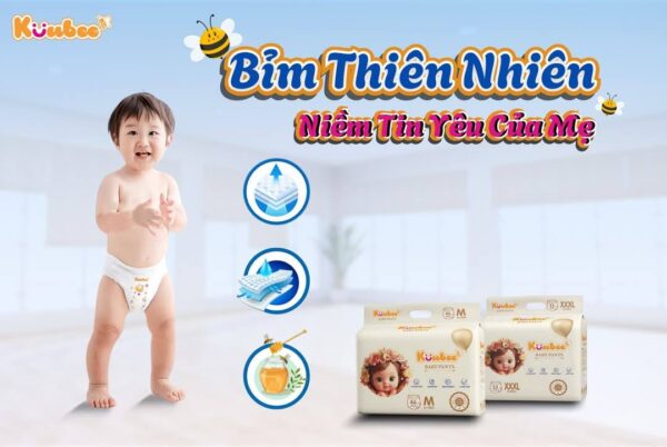 Tã Bỉm Kuubee Chính Hãng - Siêu Mỏng 1.3mm, Thoáng Khí & Thấm Hút Tốt