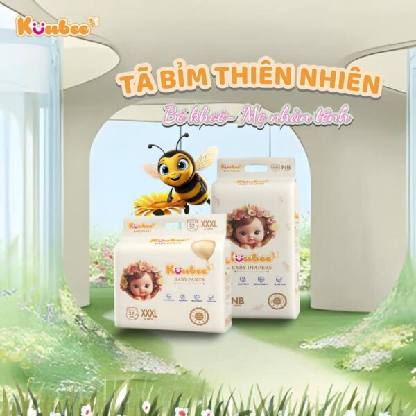 Tã Bỉm Kuubee Chính Hãng - Siêu Mỏng 1.3mm, Thoáng Khí & Thấm Hút Tốt